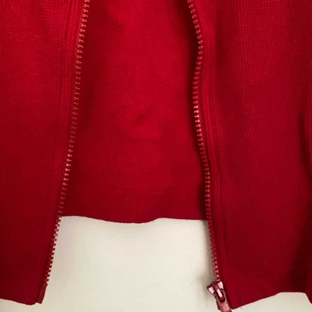 Limited Size XL Color Red Zip-Up Sweater - Picture 3 of 5